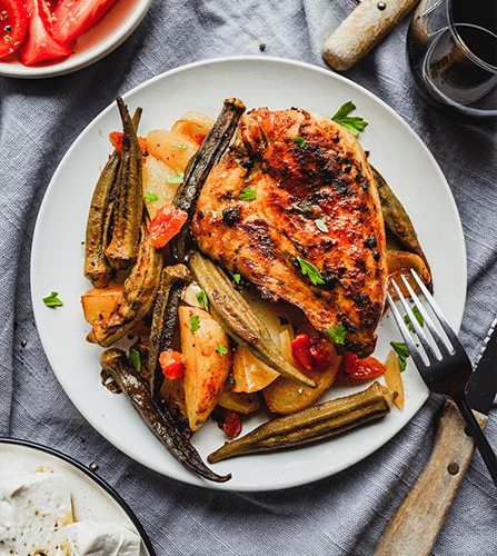 Balsamic Chicken Okra
