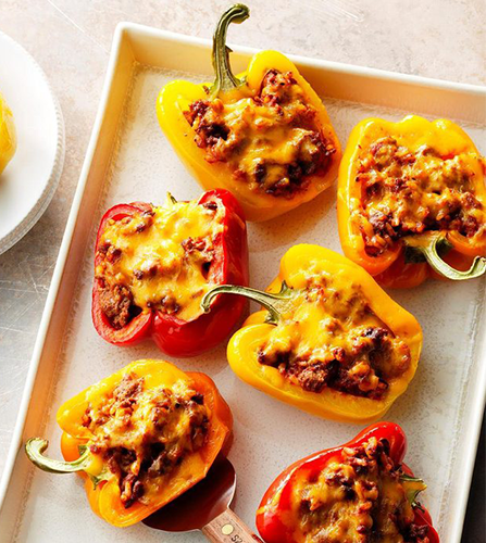 Cheeseburger Pepper Cups
