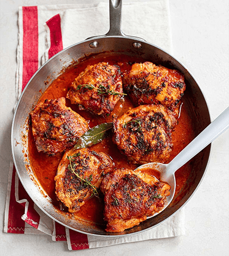 Chicken in Red Wine Vinegar Sauce