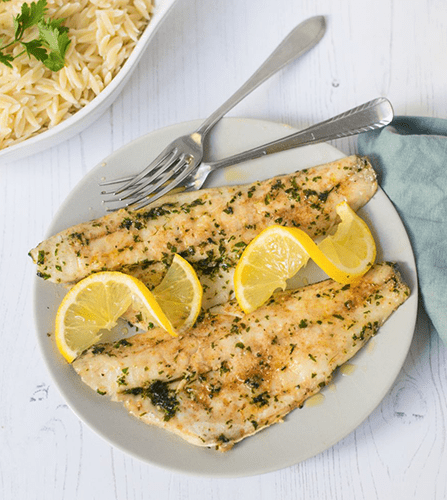 Grilled Sea Bass with Garlic Butter