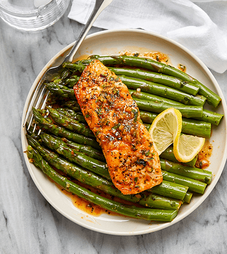 Lemon-Garlic Salmon & Asparagus