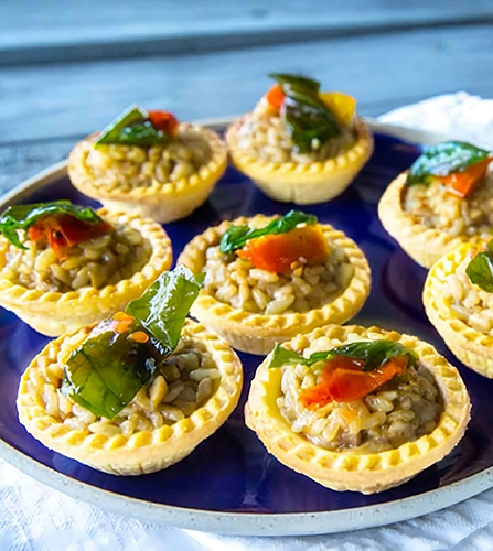 Spinach & Mushroom Mini Tarts