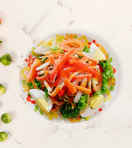 Sweet & Spicy Crab Stick Salad