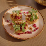 Artichoke hearts stuffed with freekeh salad