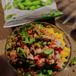High Protein Tuna poke bowl with crispy edamame