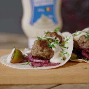 MINI TORTILLAS FILLED WITH KAFTA BALLS